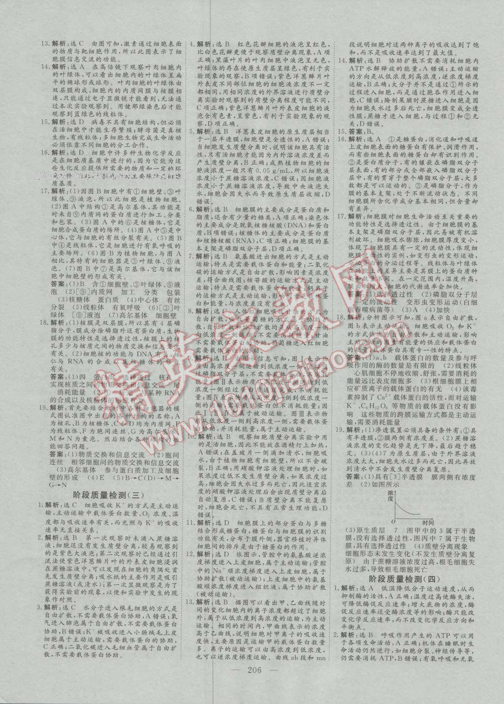 創(chuàng)新方案高中同步創(chuàng)新課堂高中生物必修1人教版 參考答案第28頁
