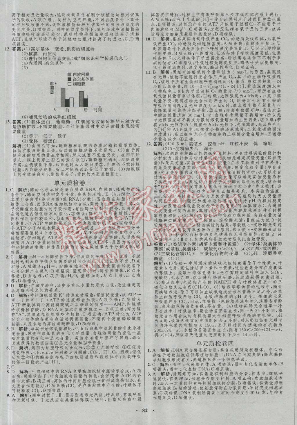 2017年高中總復(fù)習(xí)優(yōu)化設(shè)計(jì)生物人教版 參考答案第62頁