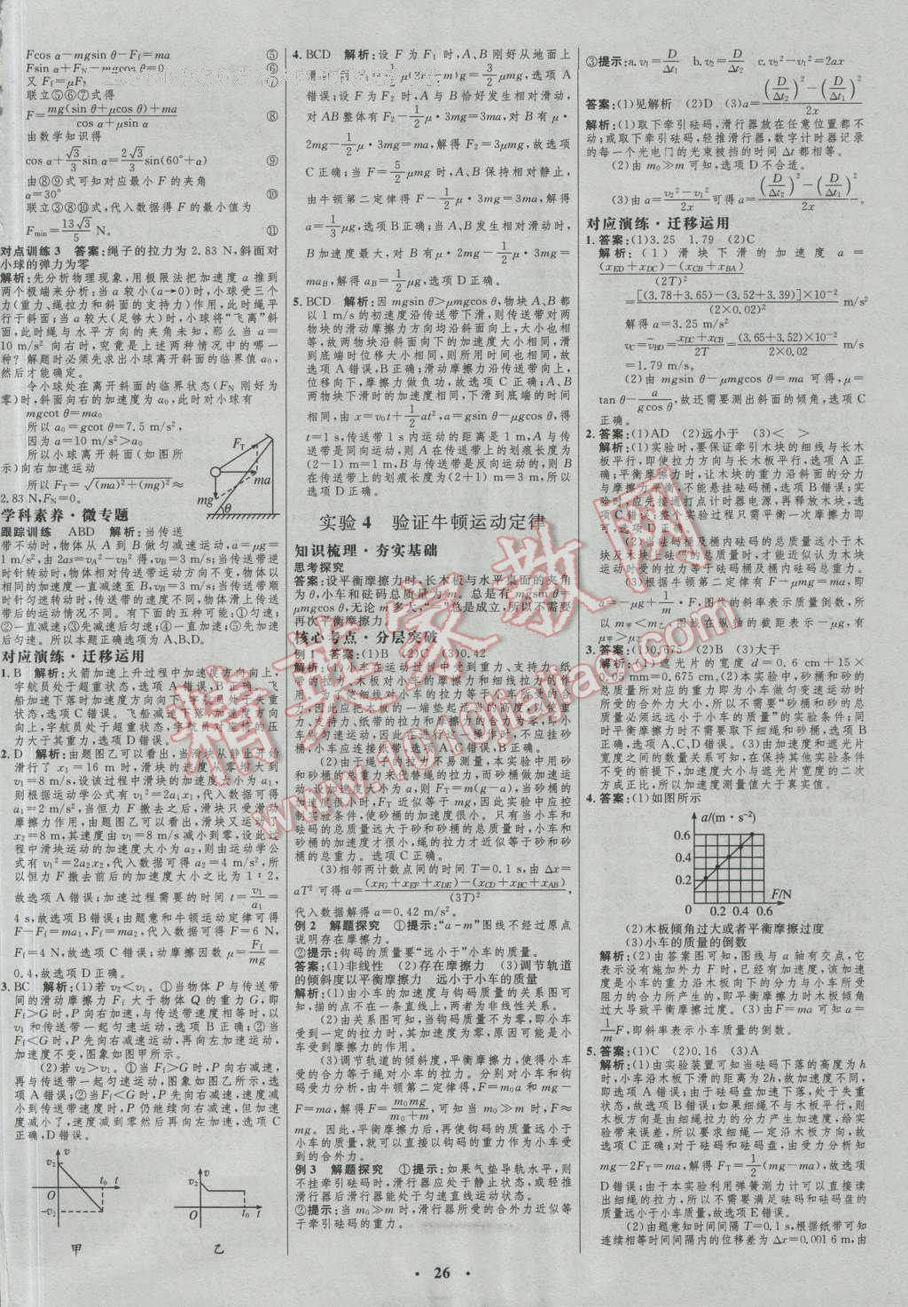 2017年高中總復習優(yōu)化設計一輪用書物理 參考答案第10頁