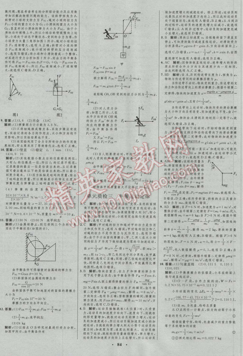 2017年高中總復(fù)習(xí)優(yōu)化設(shè)計一輪用書物理 參考答案第68頁