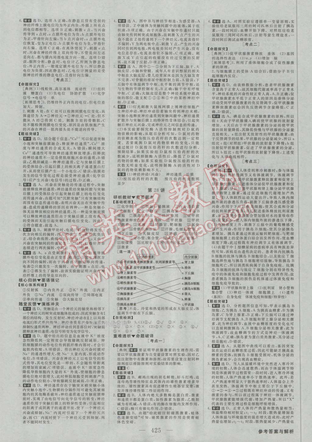 2017年高考总复习优化方案生物新课标 参考答案第24页