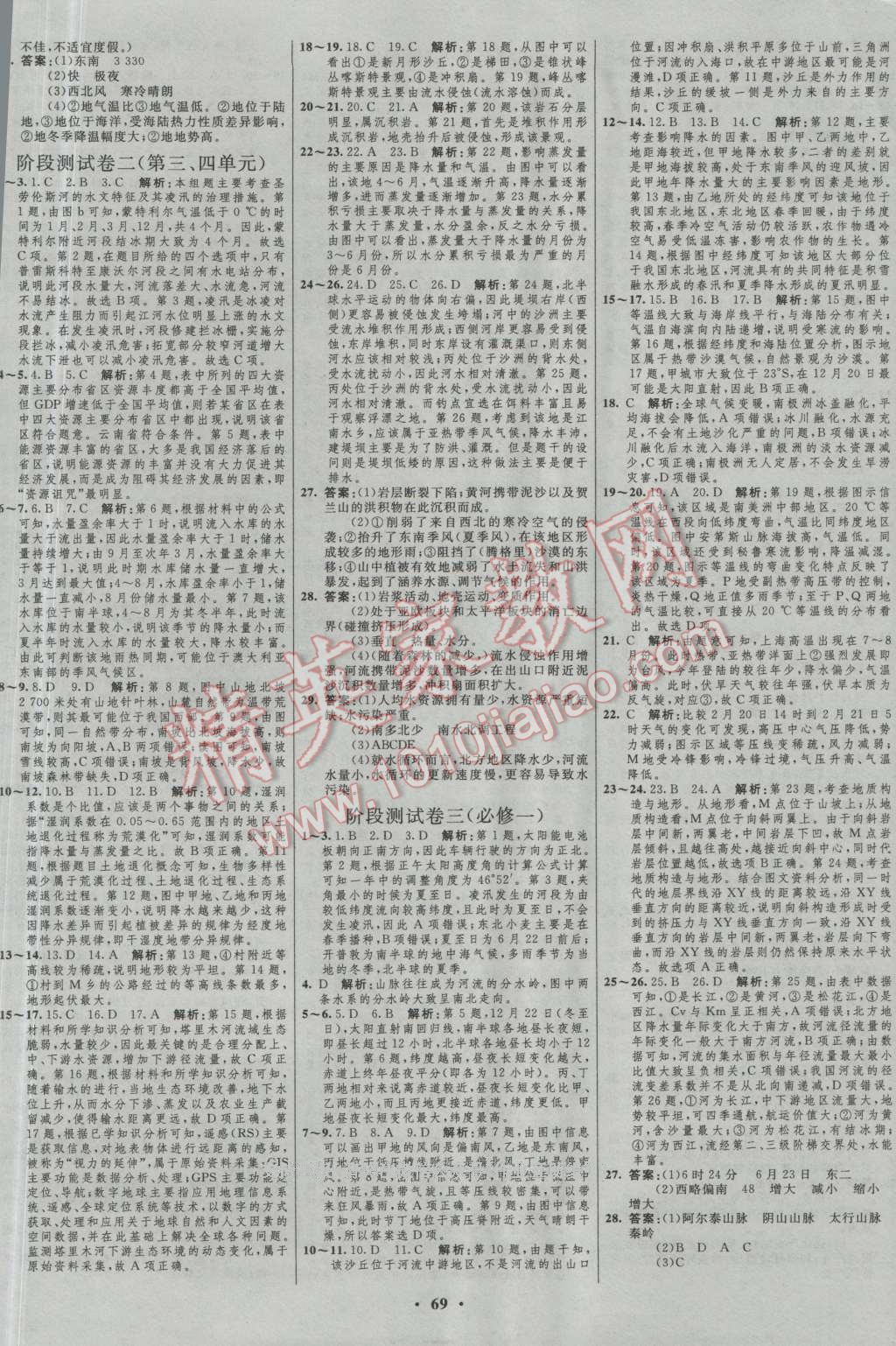 2017年高中總復(fù)習(xí)優(yōu)化設(shè)計(jì)一輪用書(shū)地理魯教版 參考答案第37頁(yè)