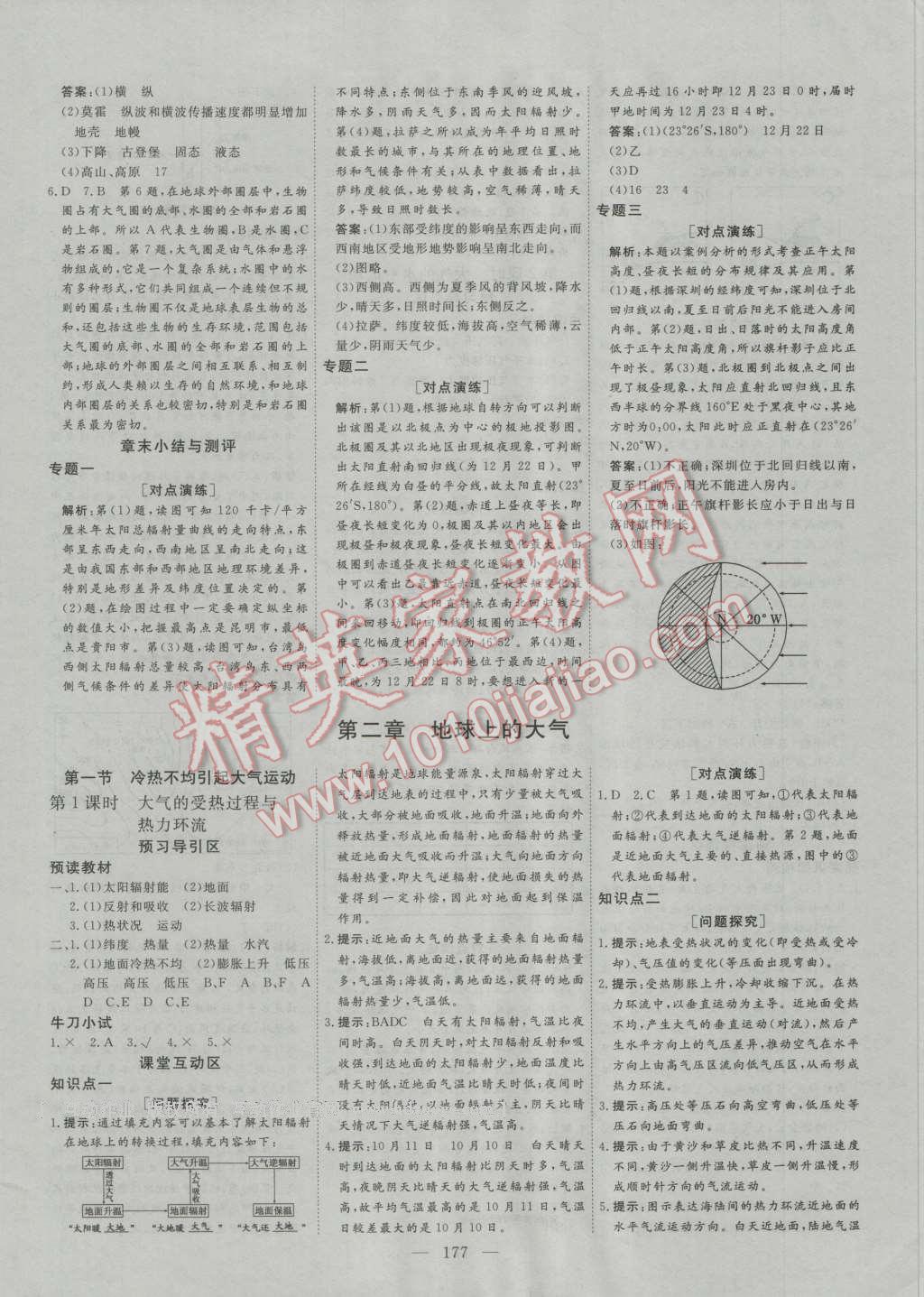 創(chuàng)新方案高中同步創(chuàng)新課堂高中地理必修1人教版 參考答案第5頁(yè)