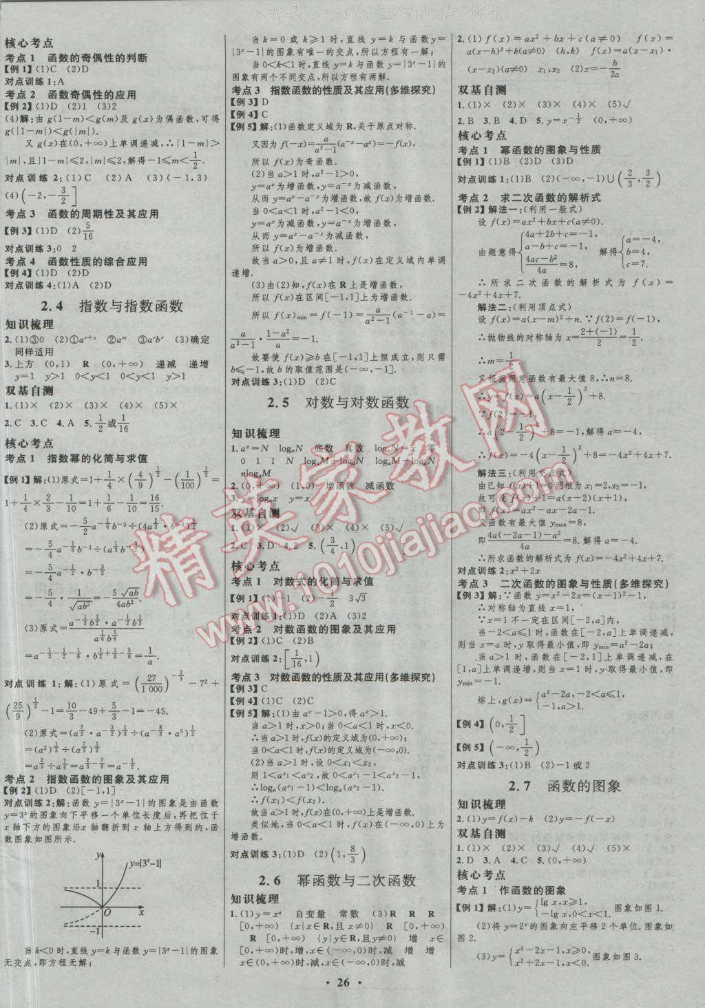 2017年高中總復(fù)習(xí)優(yōu)化設(shè)計一輪用書理科數(shù)學(xué)山東專用 參考答案第2頁