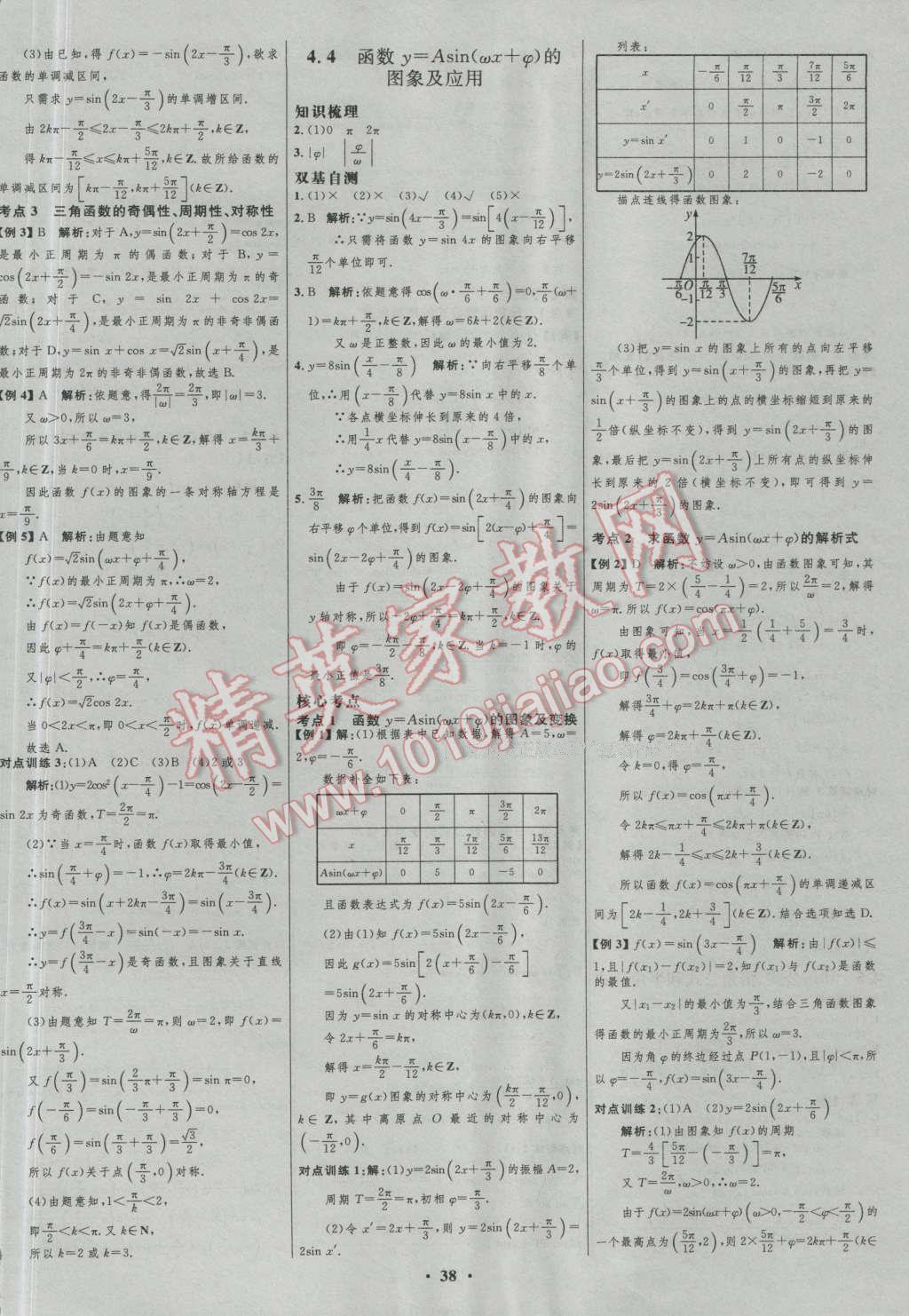 2017年高中總復(fù)習優(yōu)化設(shè)計文科數(shù)學人教B版 參考答案第14頁