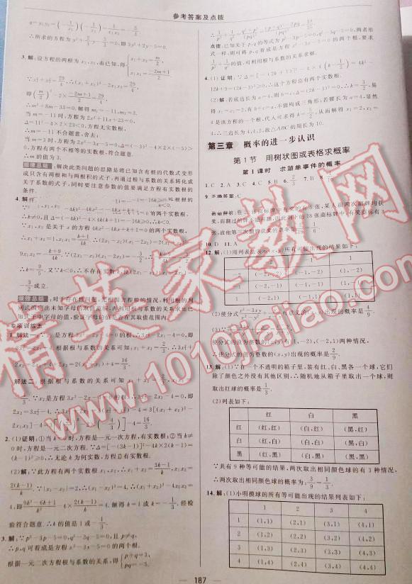 2014年綜合應用創(chuàng)新題典中點九年級數學上冊北師大版 第19頁