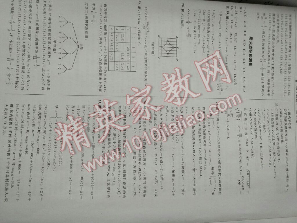 2016年綜合應用創(chuàng)新題典中點九年級數學上冊人教版 第52頁