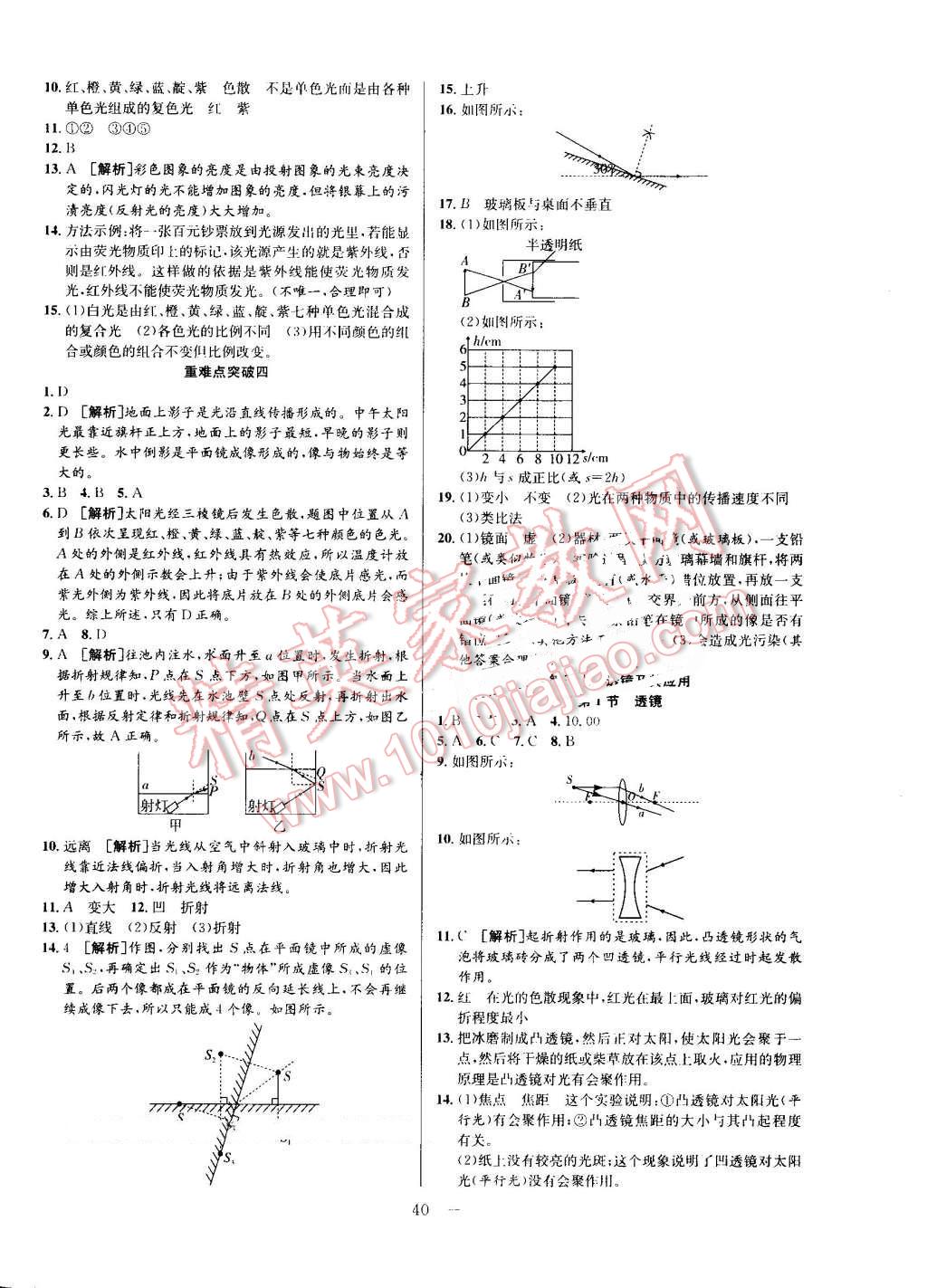 2016年激活思維智能訓練課時導學練八年級物理上冊人教版 第8頁