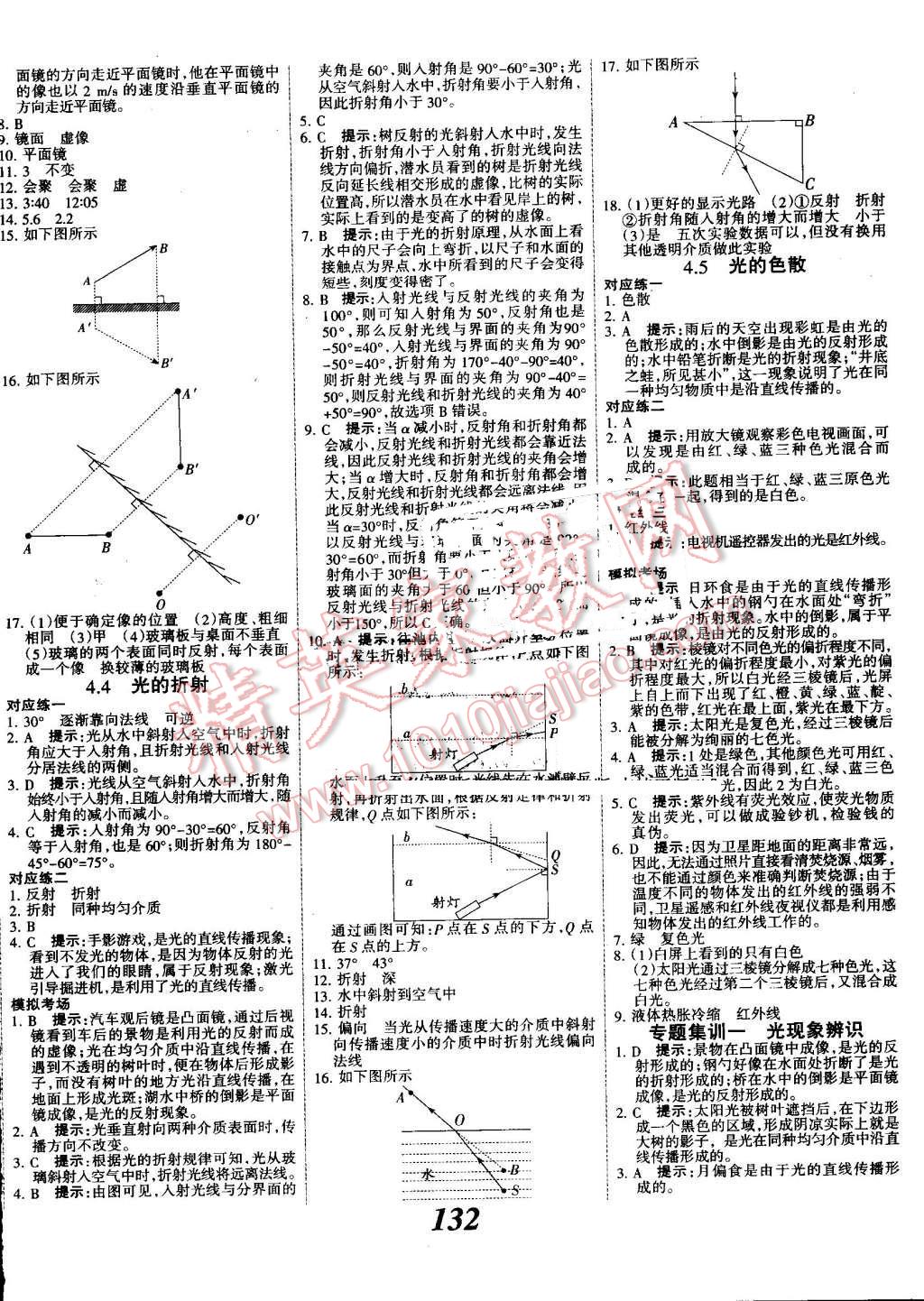 2016年全優(yōu)課堂考點集訓與滿分備考八年級物理上冊人教版 第8頁