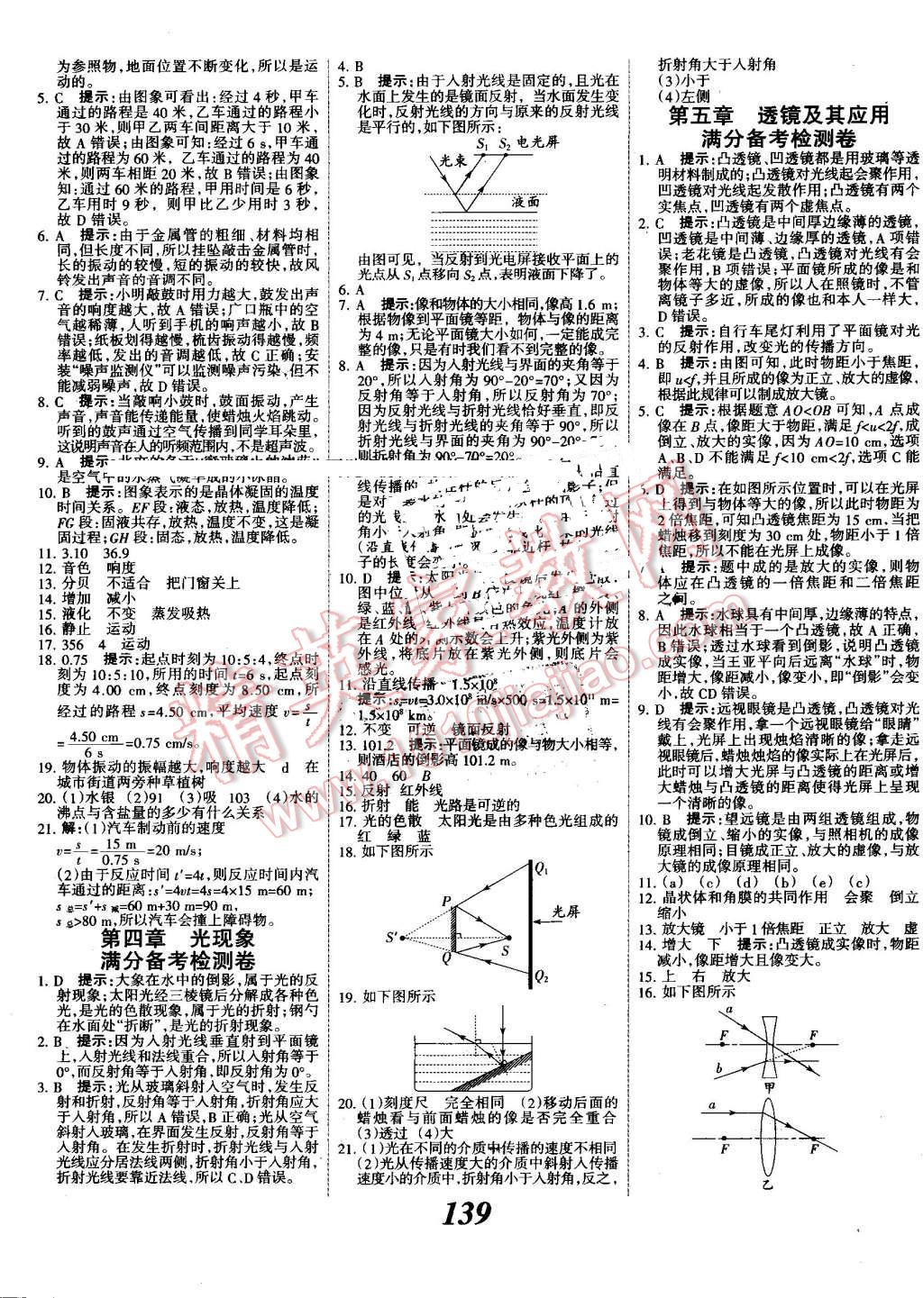 2016年全優(yōu)課堂考點(diǎn)集訓(xùn)與滿分備考八年級(jí)物理上冊(cè)人教版 第15頁(yè)