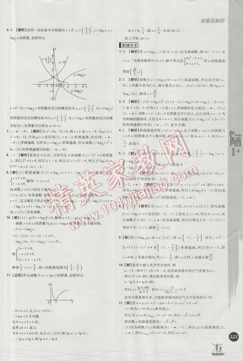 高中必刷題數(shù)學(xué)必修1人教B版 參考答案第35頁