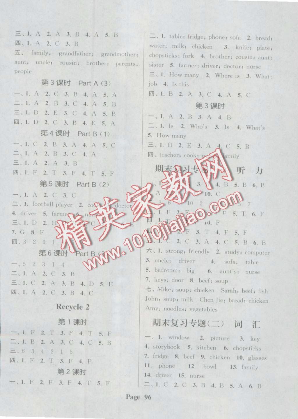 2016年通城學(xué)典課時(shí)新體驗(yàn)四年級英語上冊人教PEP版 第12頁