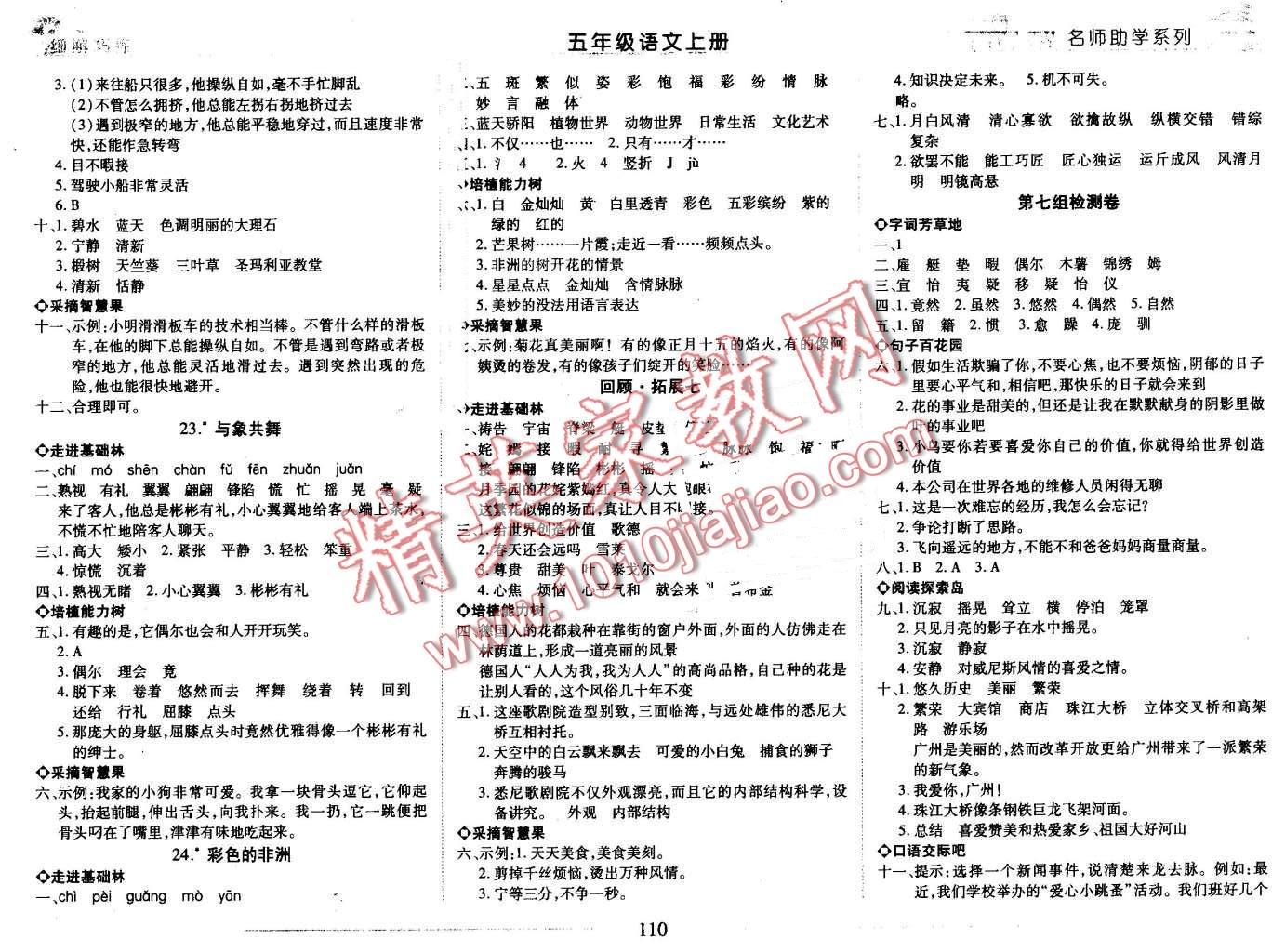 2016年细解巧练五年级语文上册五四制 第10页