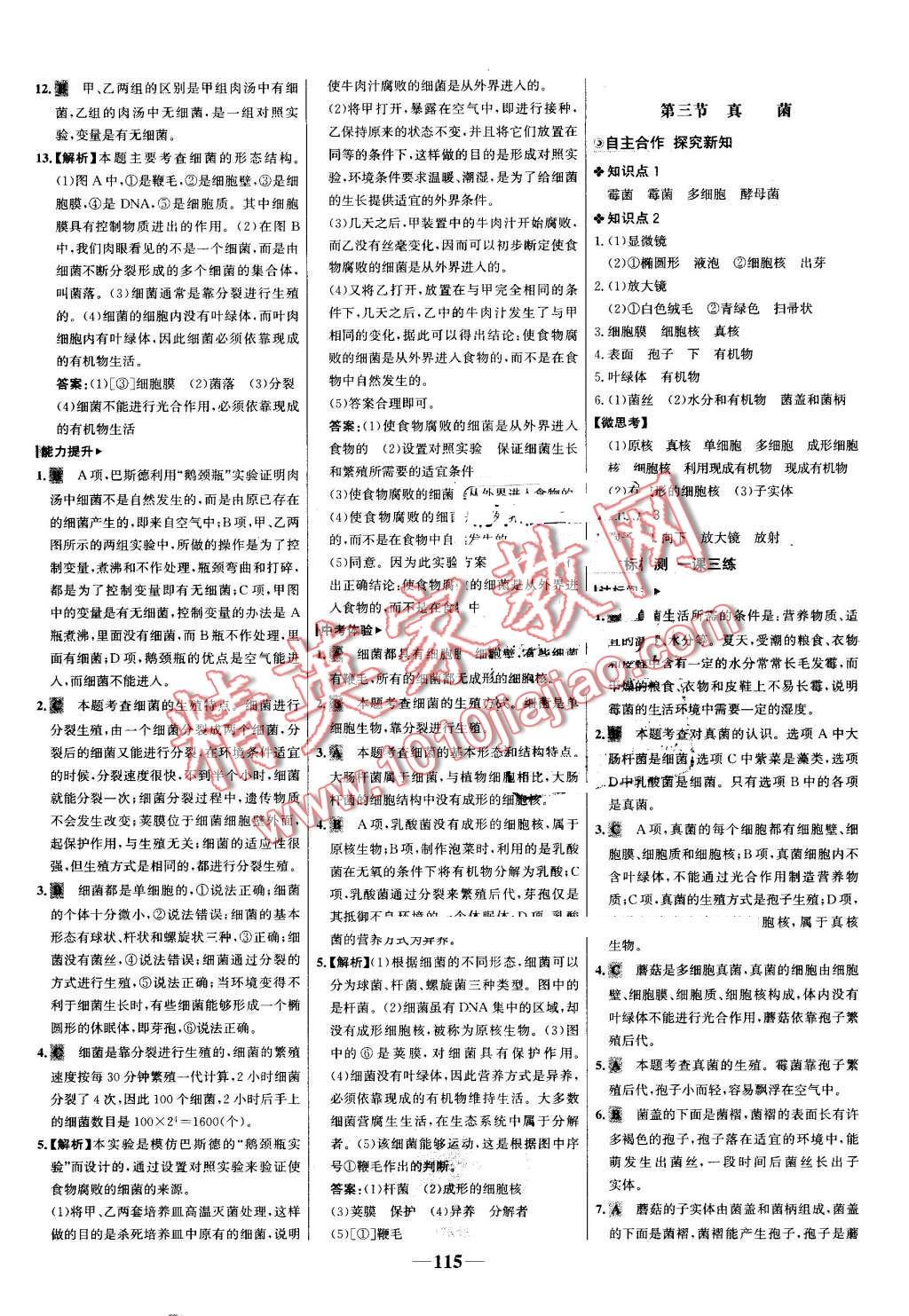 2016年世紀金榜金榜學案八年級生物上冊人教版 第15頁