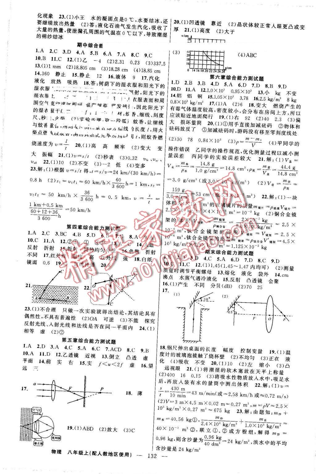 2016年原創(chuàng)新課堂八年級(jí)物理上冊(cè)人教版 第8頁(yè)