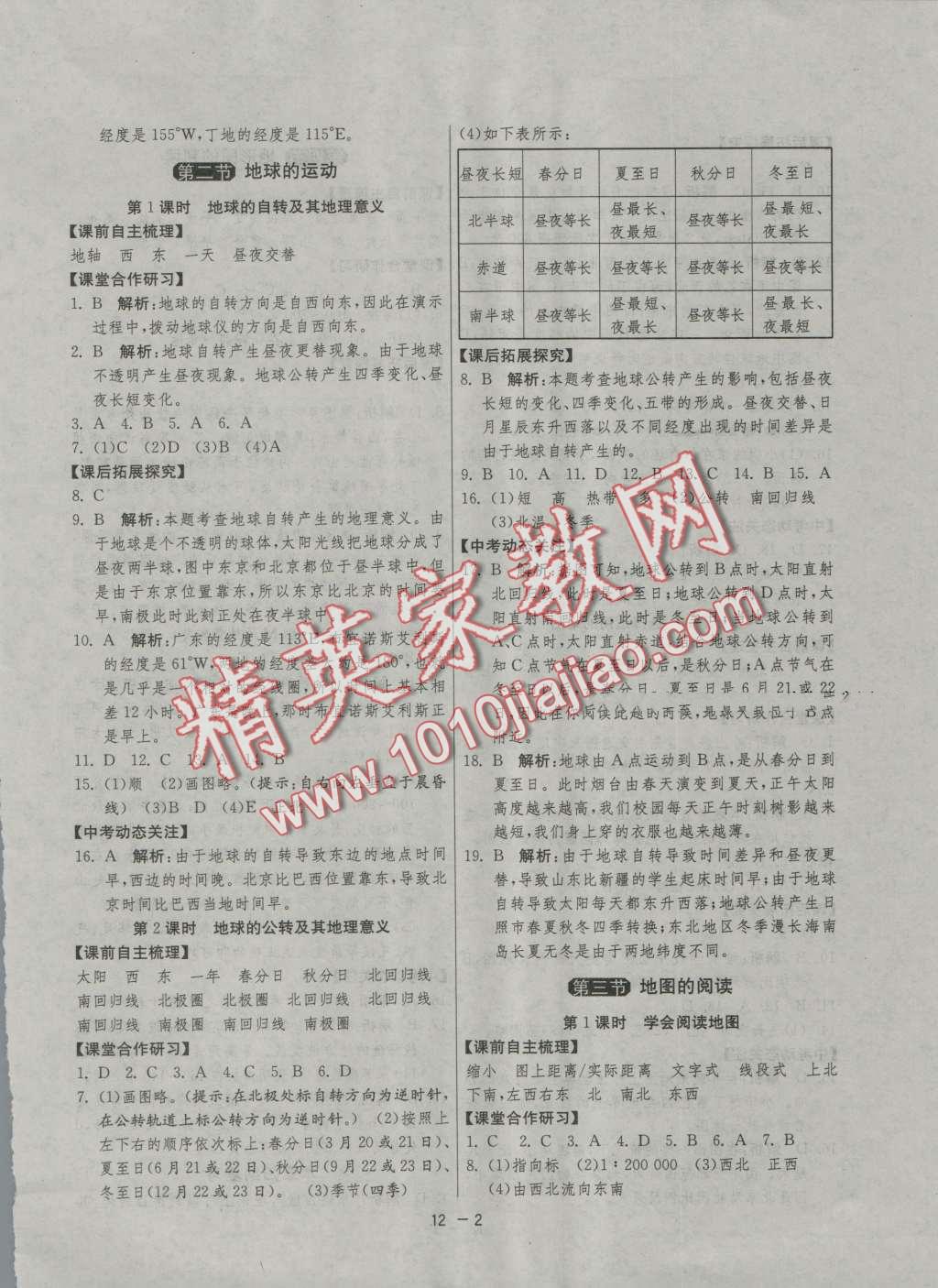 2016年1課3練單元達(dá)標(biāo)測(cè)試七年級(jí)地理上冊(cè)人教版 第2頁(yè)