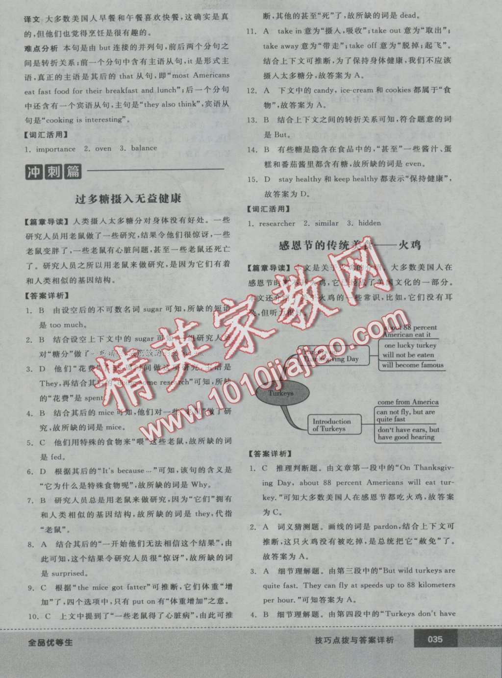 2016年全品優(yōu)等生完形填空加閱讀理解八年級(jí)英語(yǔ)上冊(cè)人教版 第35頁(yè)