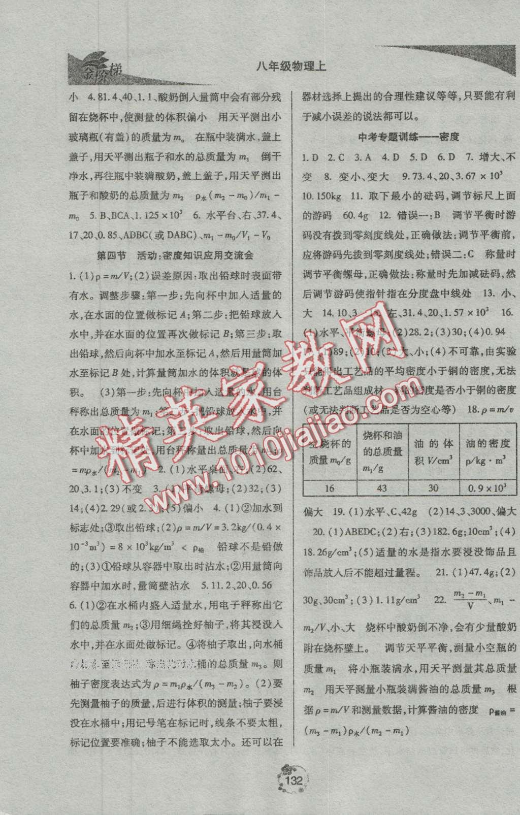 2016年金階梯課課練單元測八年級物理上冊 第11頁