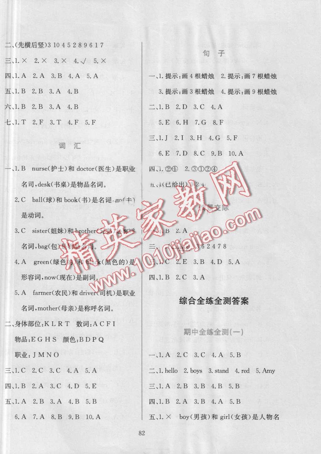 2016年小學(xué)教材全練三年級(jí)英語(yǔ)上冊(cè)外研版三起 第14頁(yè)