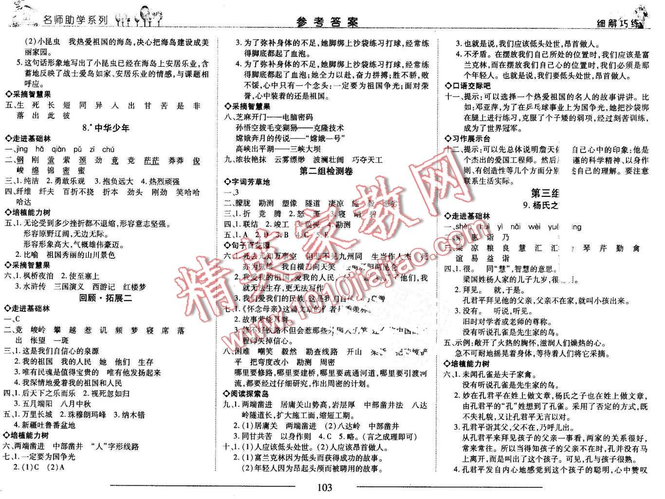 2016年细解巧练五年级语文上册五四制 第3页