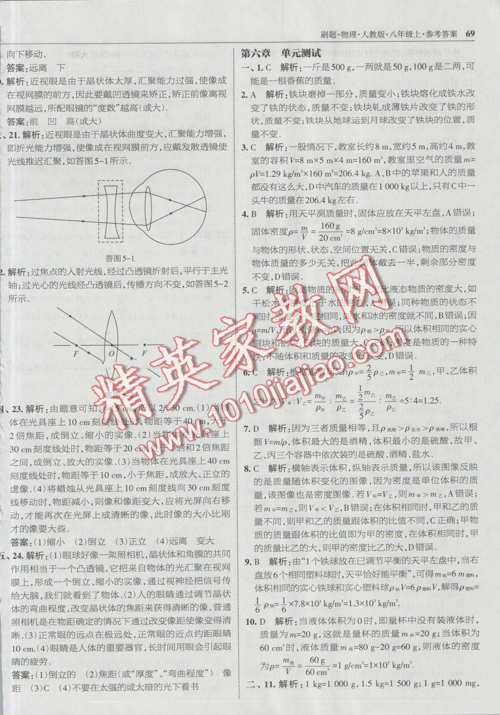 2016年北大綠卡刷題八年級(jí)物理上冊(cè)人教版 第36頁