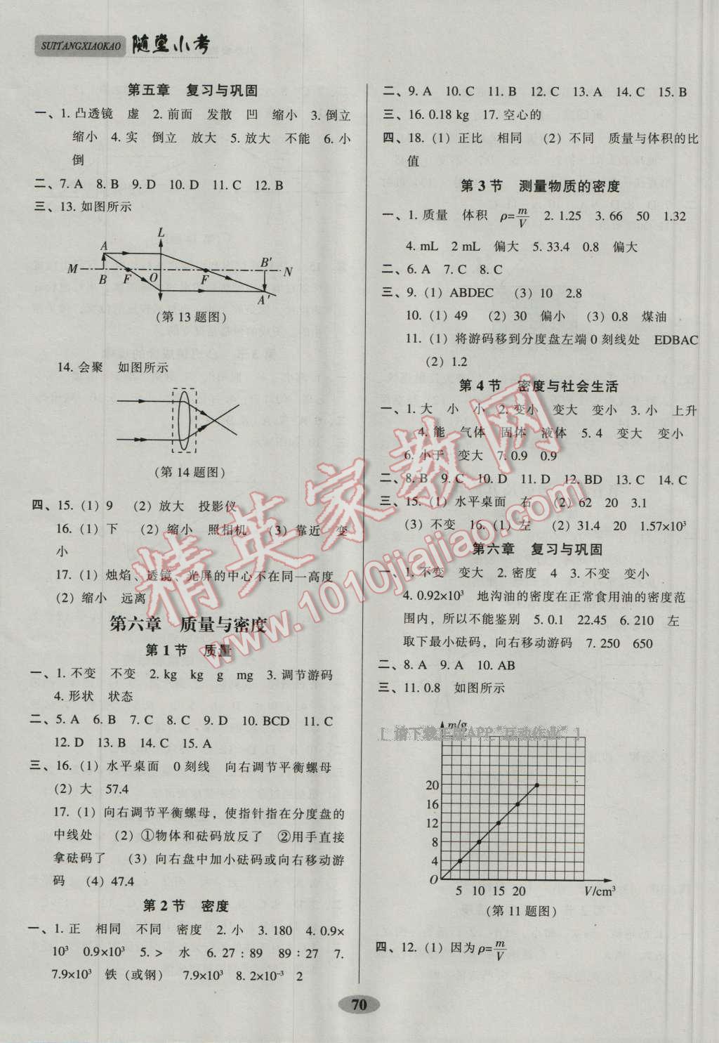 2016年隨堂小考八年級物理上冊人教版 第6頁