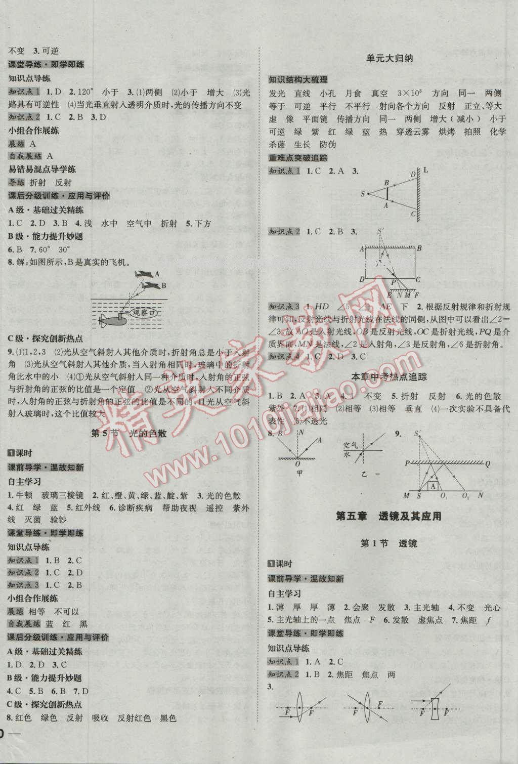 2016年名校秘题全程导练八年级物理上册人教版 第8页