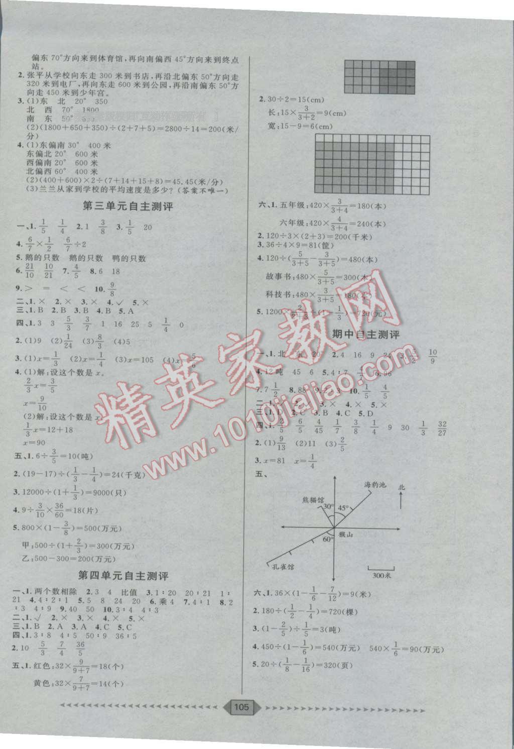 2016年阳光计划第一步六年级数学上册人教版 第11页