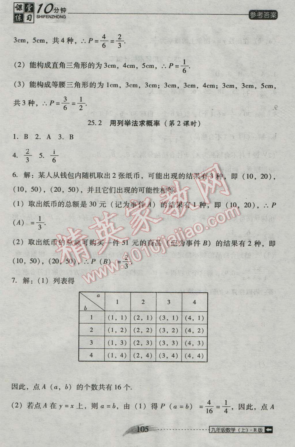 2016年翻轉(zhuǎn)課堂課堂10分鐘九年級(jí)數(shù)學(xué)上冊(cè)人教版 第21頁(yè)