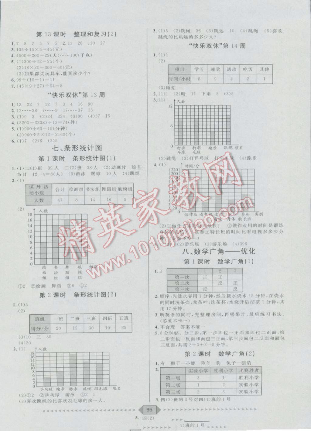 2016年阳光计划第一步四年级数学上册人教版 第7页