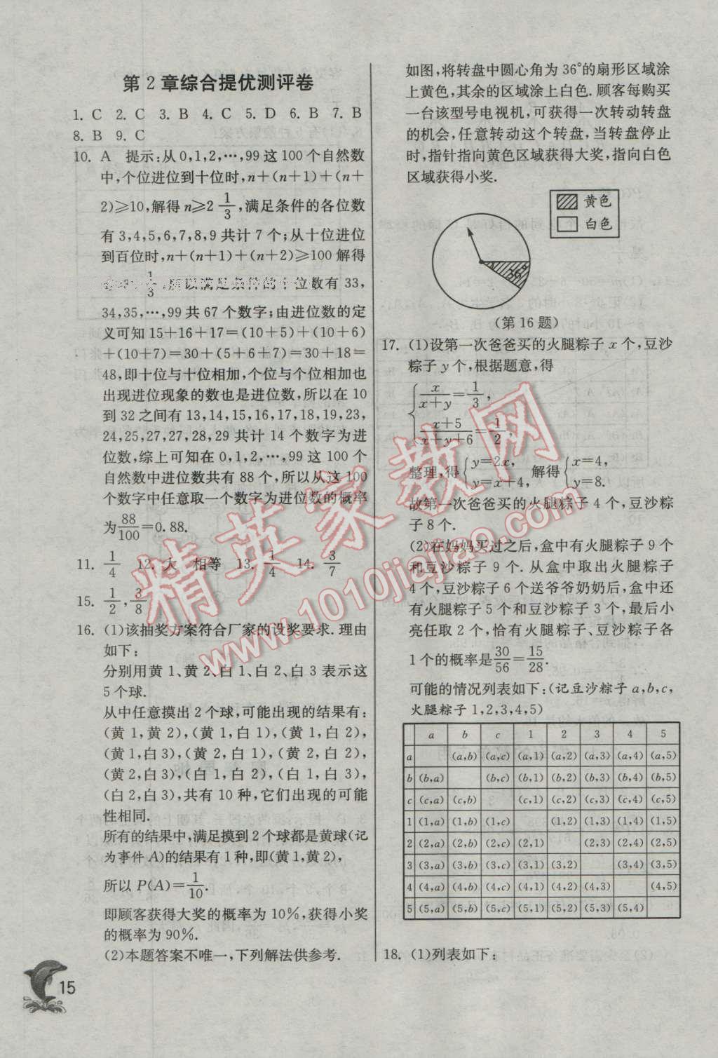 2016年實驗班提優(yōu)訓(xùn)練九年級數(shù)學(xué)上冊浙教版 第15頁