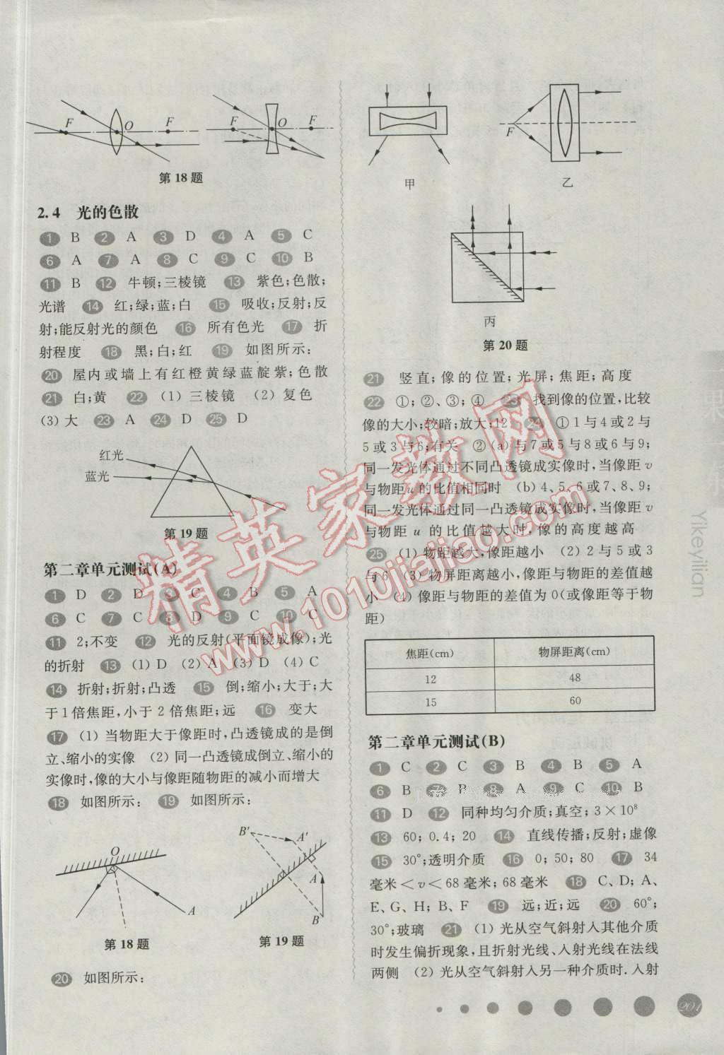 2016年华东师大版一课一练八年级物理第一学期 第7页