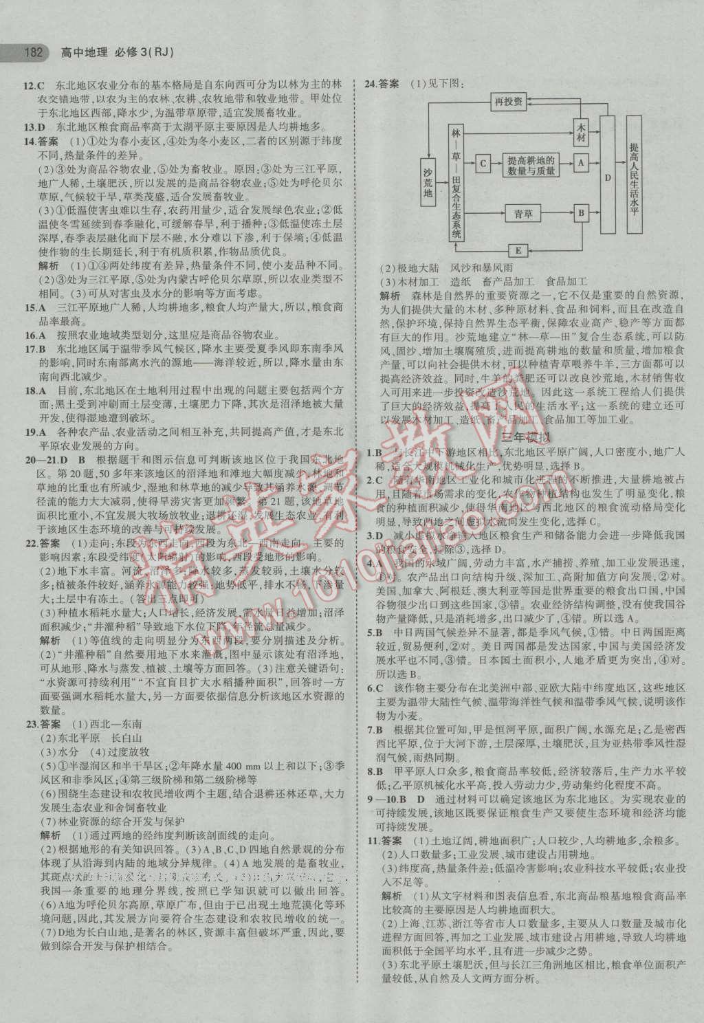 5年高考3年模擬高中地理必修3人教版 第13頁