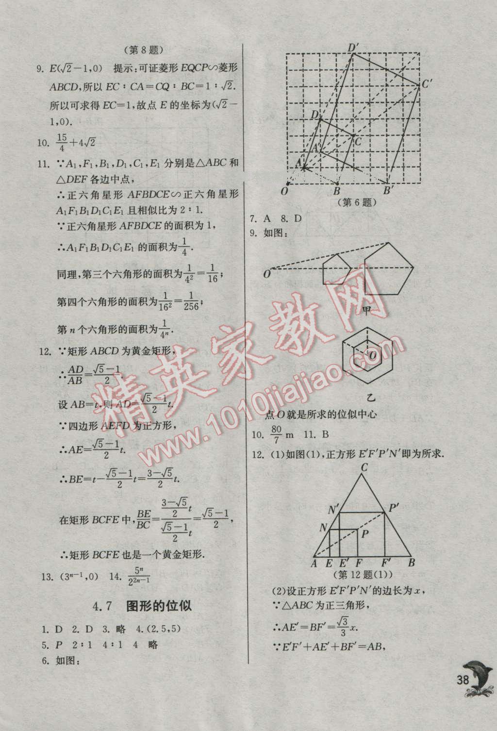 2016年實(shí)驗(yàn)班提優(yōu)訓(xùn)練九年級(jí)數(shù)學(xué)上冊(cè)浙教版 第38頁(yè)