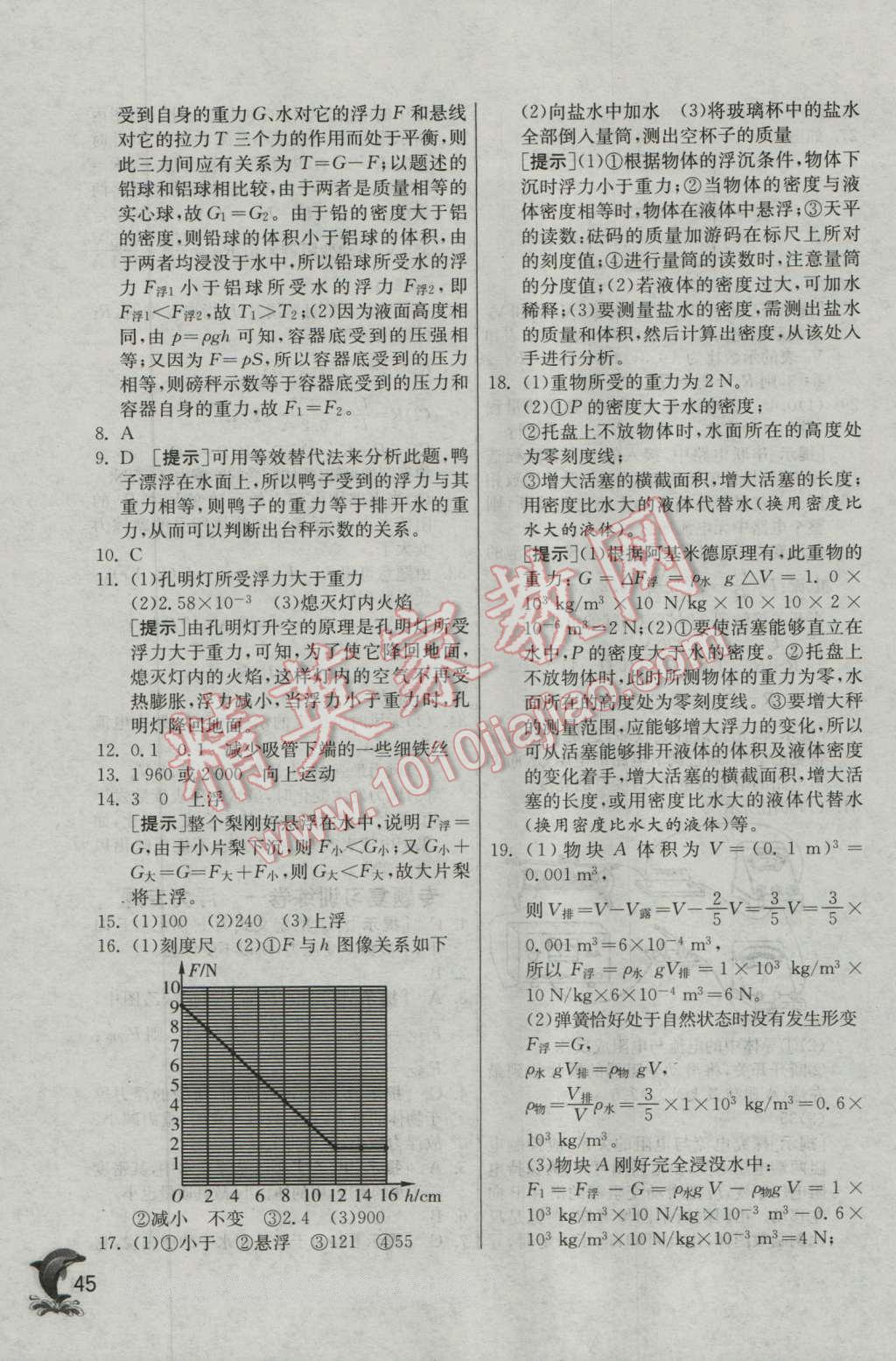 2016年實驗班提優(yōu)訓(xùn)練八年級科學(xué)上冊浙教版 第45頁