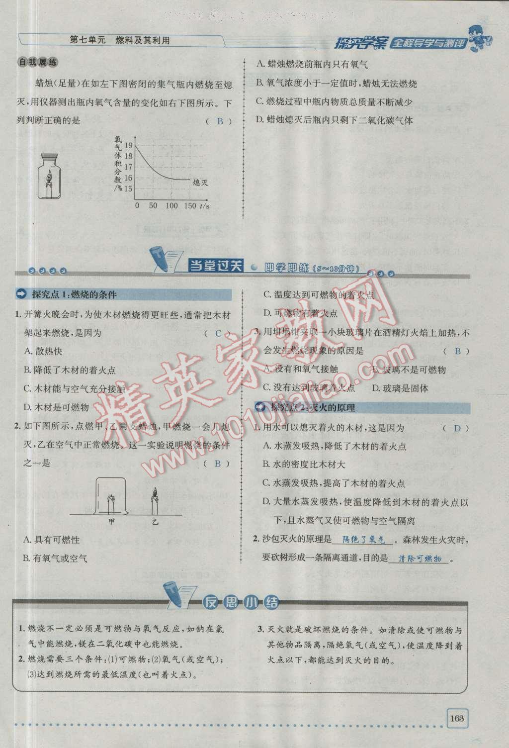 2016年探究學(xué)案全程導(dǎo)學(xué)與測評九年級化學(xué)上冊人教版 第七單元 燃料及其利用第3頁