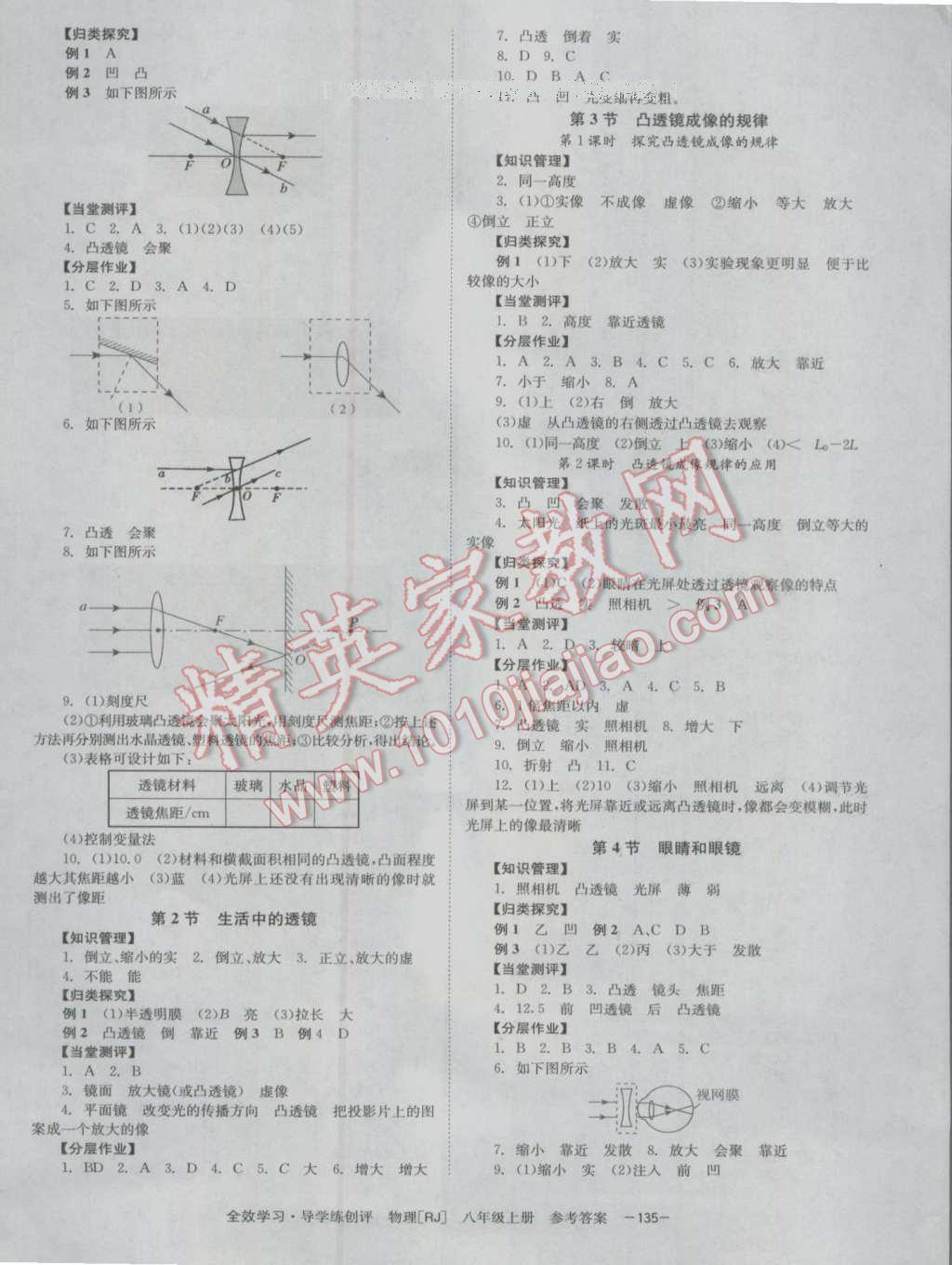 2016年全效學習八年級物理上冊人教版 參考答案第7頁