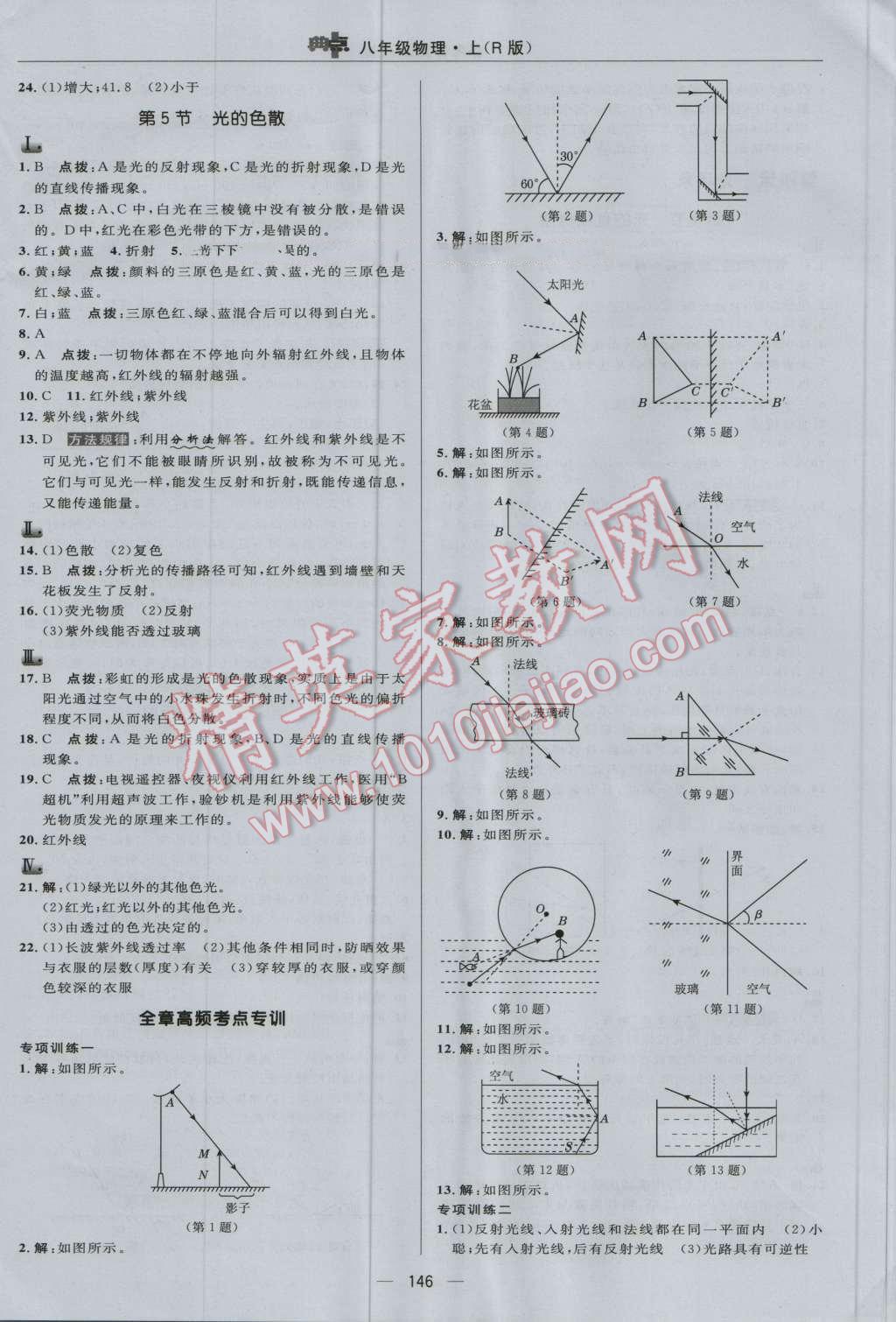 2016年綜合應(yīng)用創(chuàng)新題典中點(diǎn)八年級(jí)物理上冊(cè)人教版 參考答案第16頁(yè)