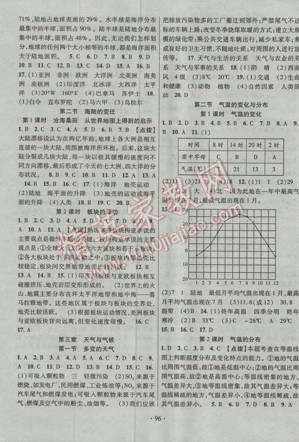 2016年暢優(yōu)新課堂七年級地理上冊人教版 參考答案第3頁