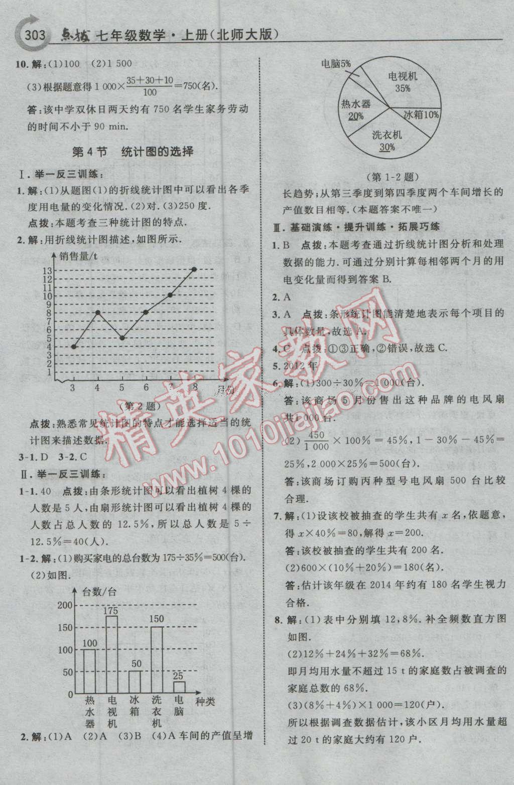 2016年特高級(jí)教師點(diǎn)撥七年級(jí)數(shù)學(xué)上冊(cè)北師大版 參考答案第49頁