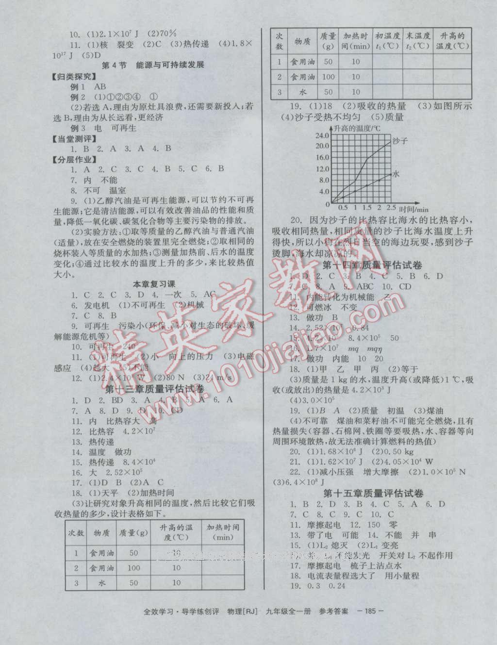 2016年全效学习九年级物理全一册人教版 参考答案第13页