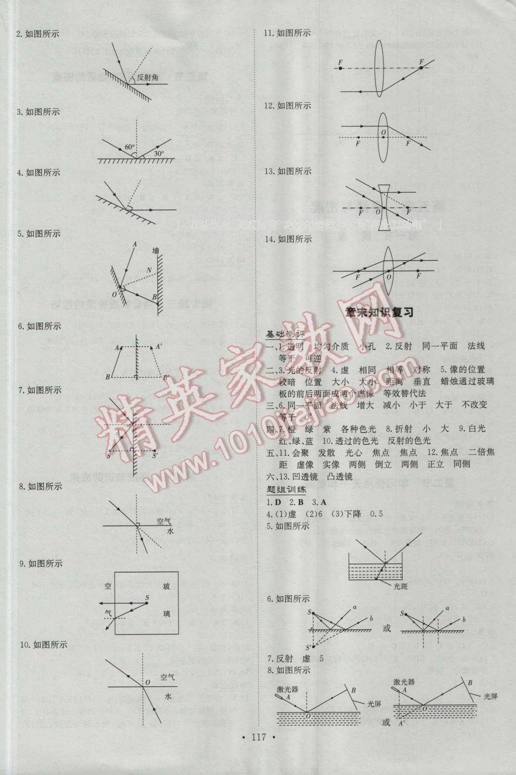 2016年練案課時(shí)作業(yè)本八年級(jí)物理上冊(cè)滬科版 參考答案第7頁(yè)