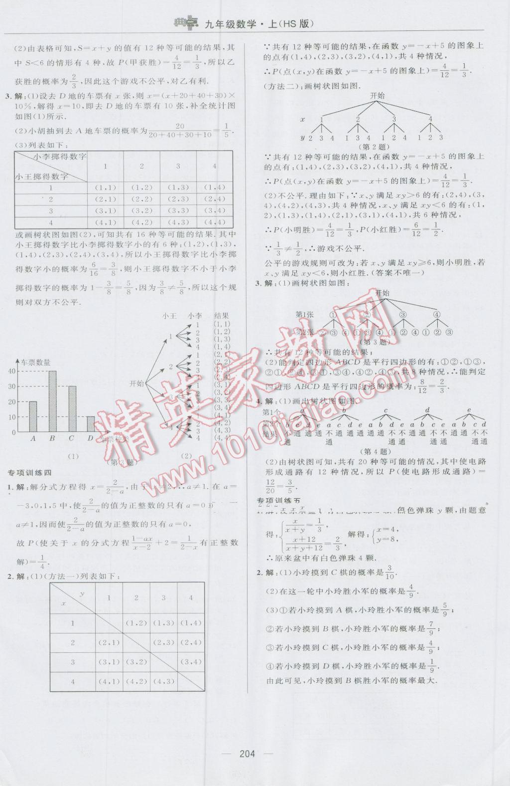 2016年综合应用创新题典中点九年级数学上册华师大版 参考答案第48页