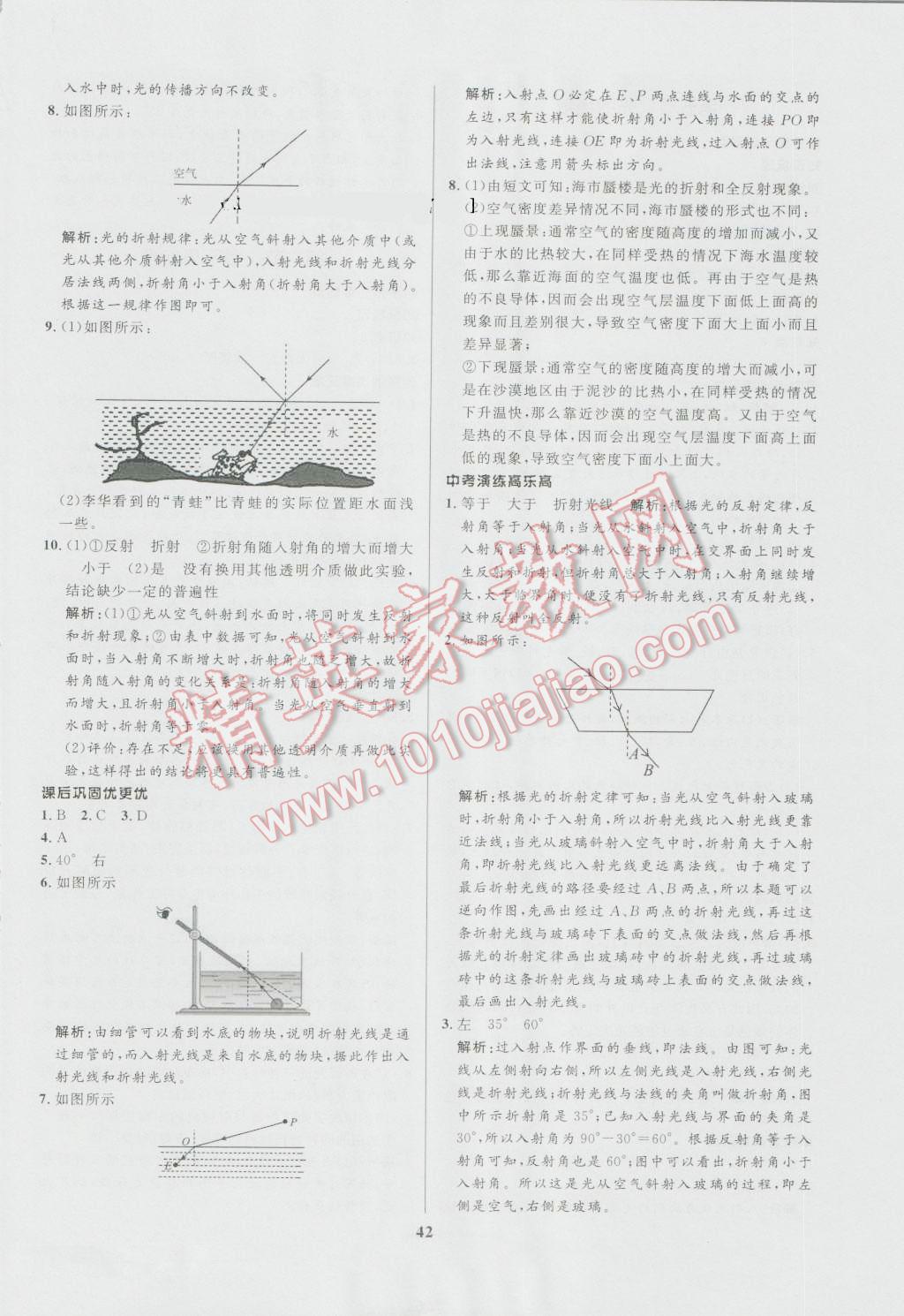 2016年天梯學(xué)案初中同步新課堂八年級物理上冊 參考答案第14頁