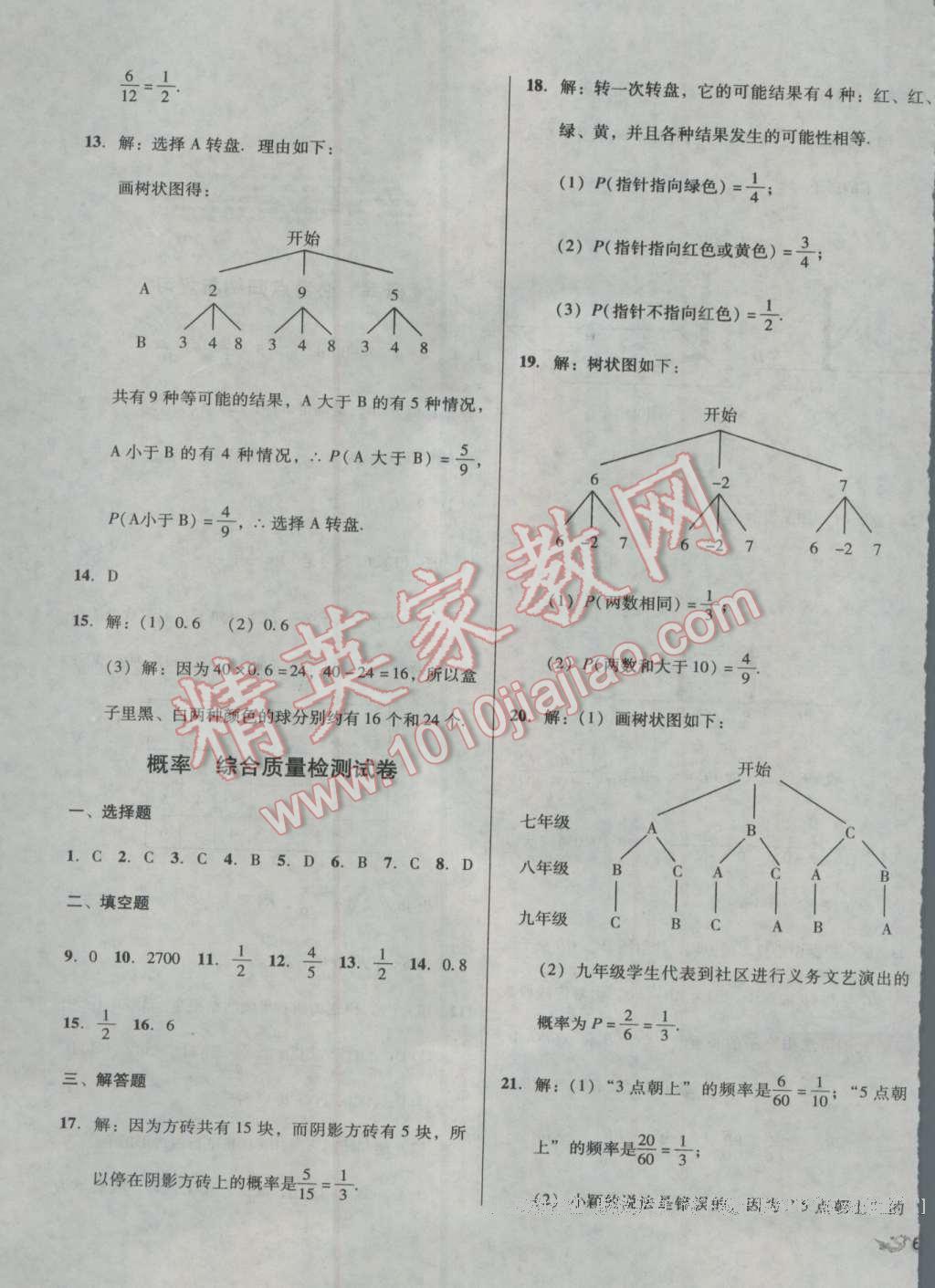 2016年單元加期末復(fù)習(xí)與測試九年級數(shù)學(xué)全一冊湘教版 第28頁