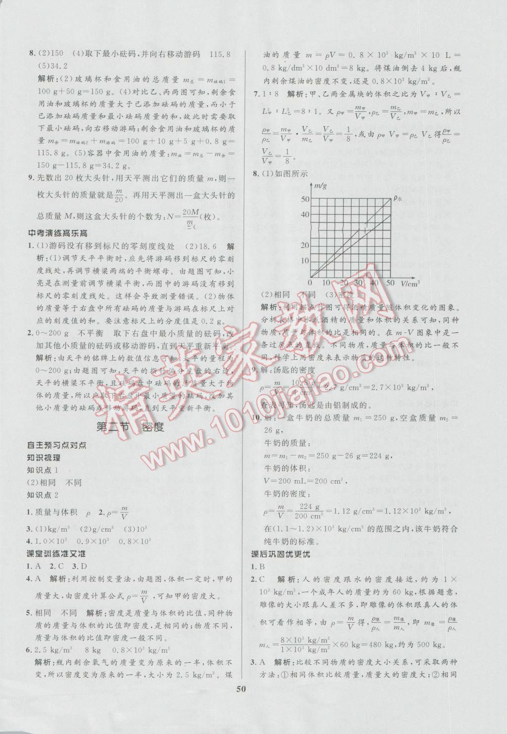 2016年天梯學(xué)案初中同步新課堂八年級物理上冊 參考答案第22頁