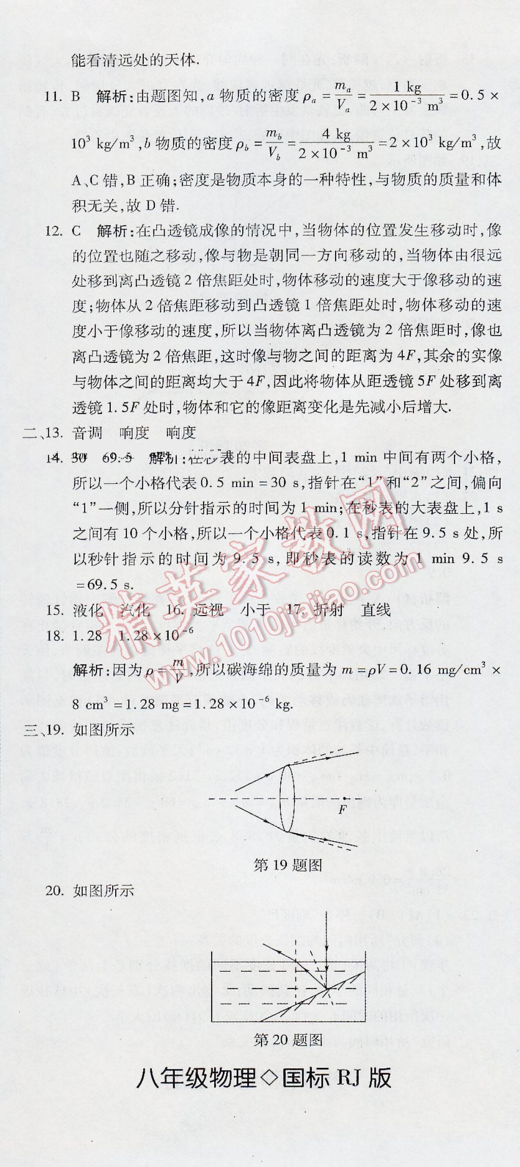 2016年奪冠沖刺卷八年級(jí)物理上冊(cè)人教版 第20頁(yè)