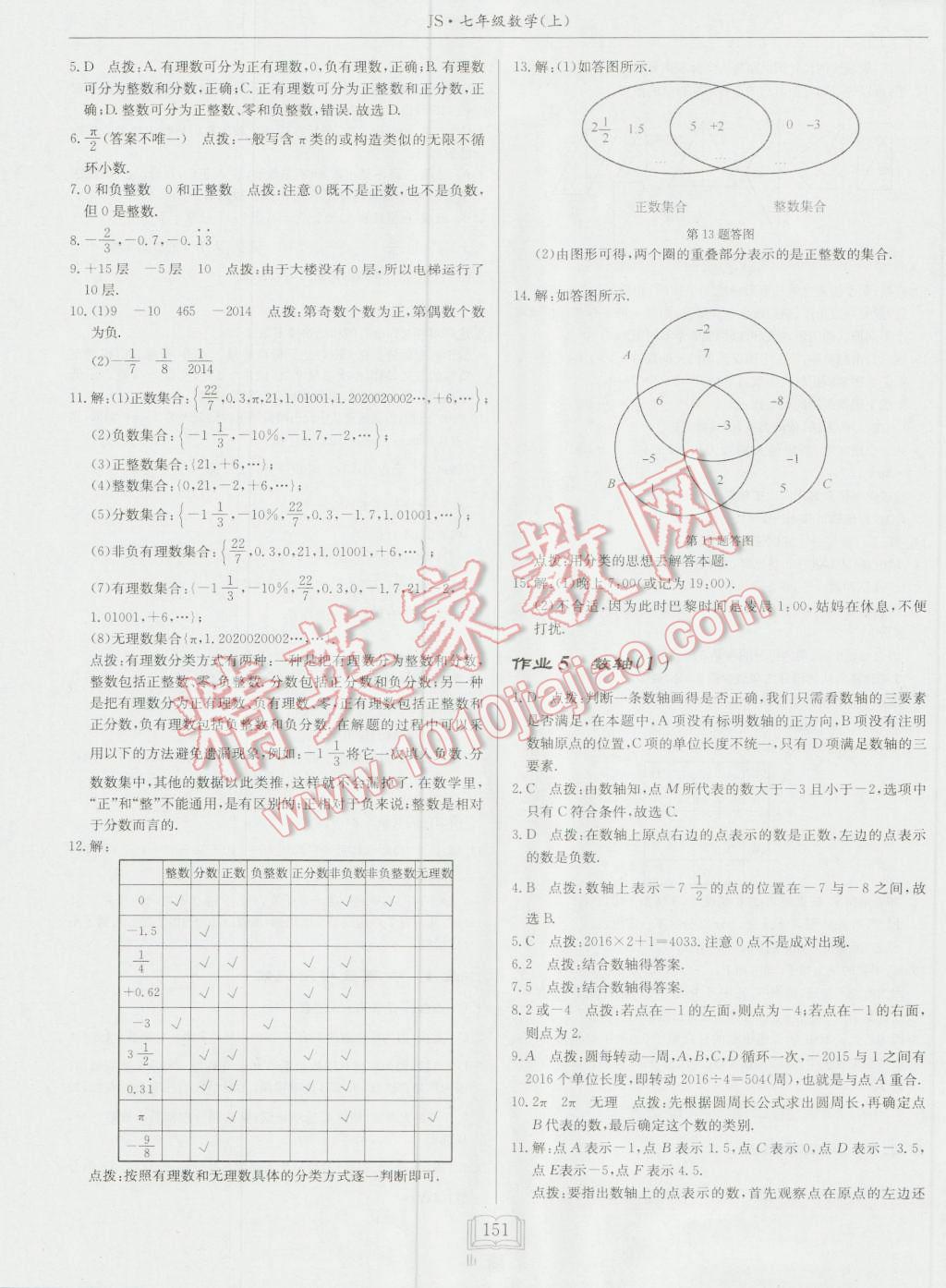 2016年啟東中學(xué)作業(yè)本七年級數(shù)學(xué)上冊江蘇版 第3頁