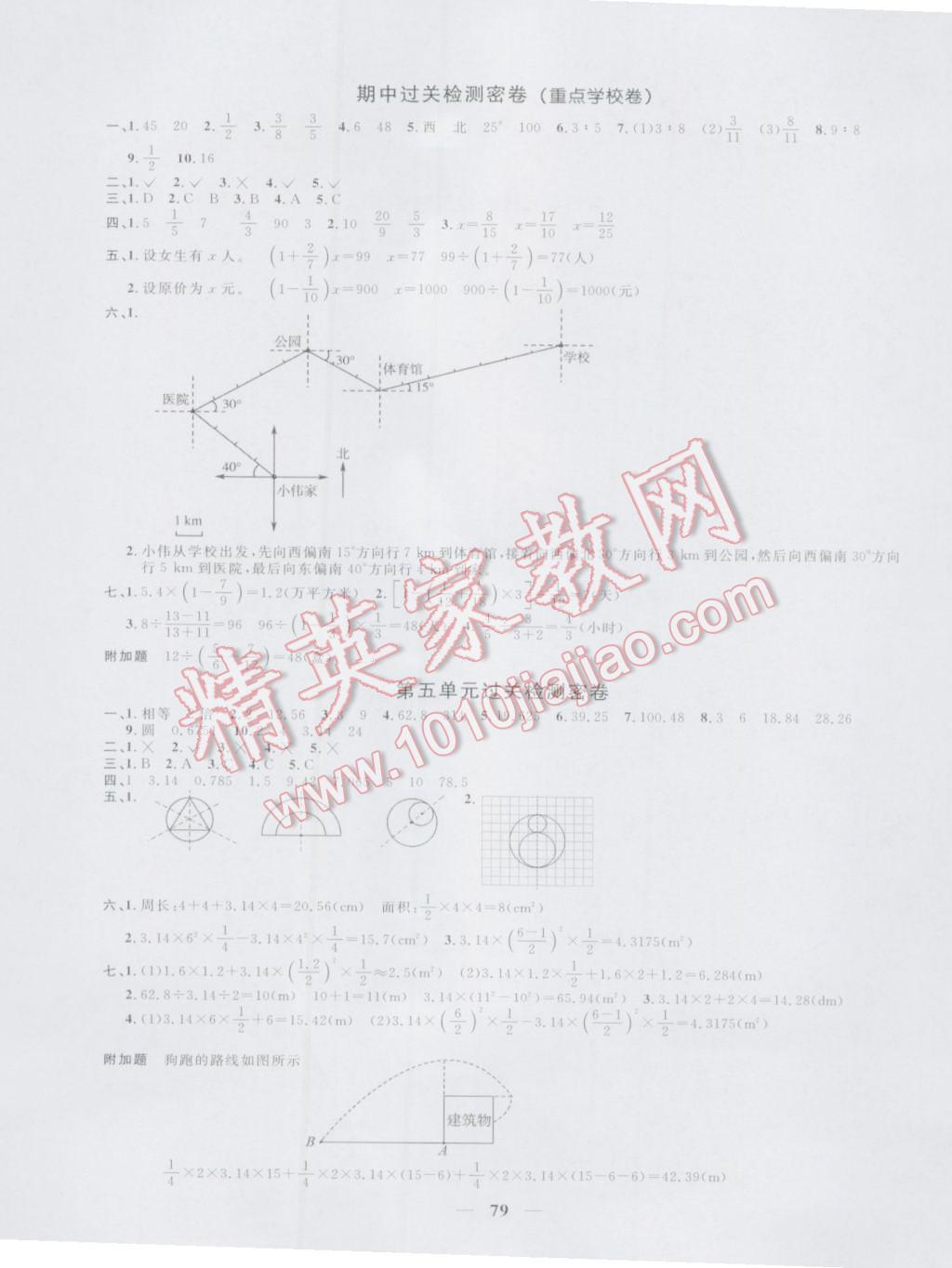 2016年一線名師全優(yōu)好卷六年級數(shù)學上冊人教版 第3頁