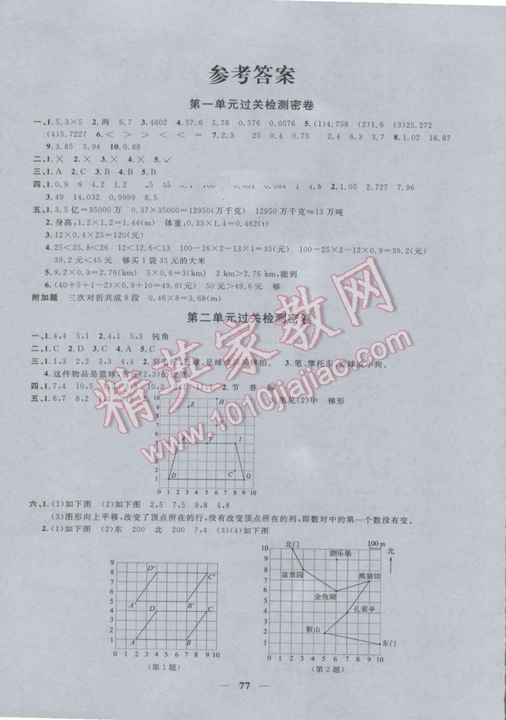 2016年一線名師全優(yōu)好卷五年級(jí)數(shù)學(xué)上冊人教版 第1頁